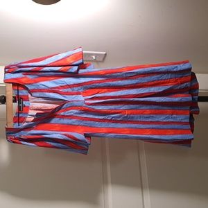 Pomander Place Painterly Stripe Finley Flutter Sleeve Dress  size Medium